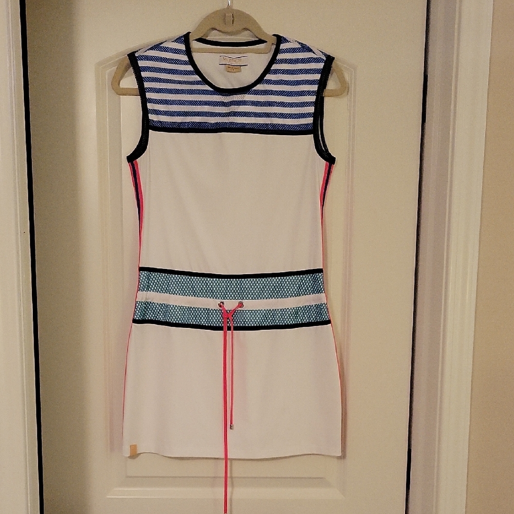 Striped Blue and White Mini Dress